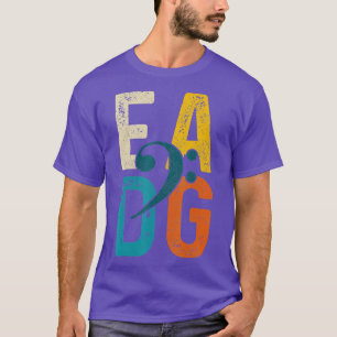 Bass Player Vintag EADG Double Bass Clef Bassist T-Shirt