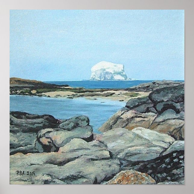 Bass Rock aus North Berwick, Schottland. Poster (Vorne)