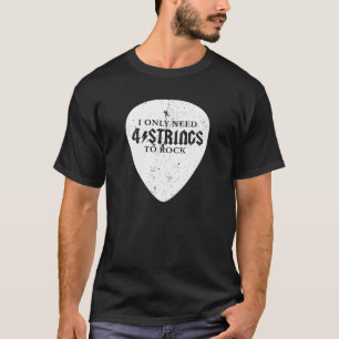 Bass-Schnüre des Plektrum-Shirt-4 zum Felsen-Baß T-Shirt