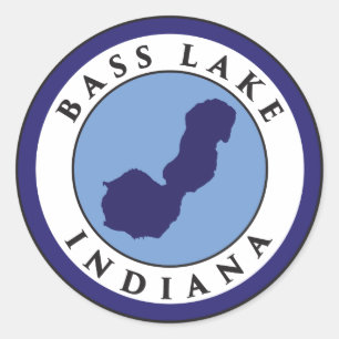 Bass-See, Indiana Runder Aufkleber