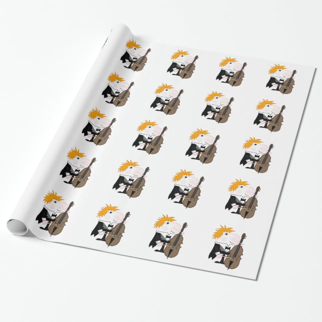 Bass-Spieler Geschenkpapier (Ungerollt)
