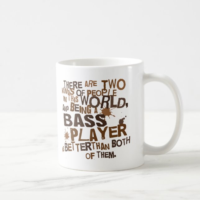 Bass-Spieler-(lustiges) Geschenk Kaffeetasse (Rechts)