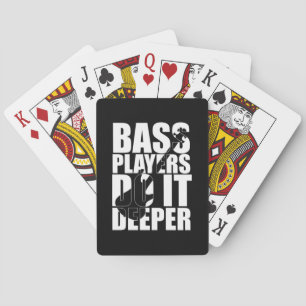 Bass-Spieler machen es tiefer Spielkarten