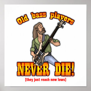 Bass-Spieler Poster