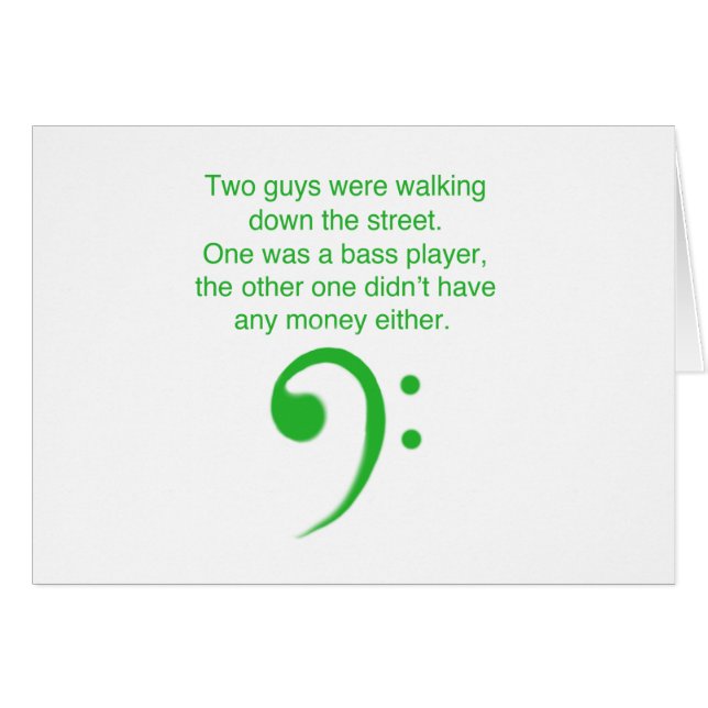 Bass-Spielerwitz (Vorderseite (Horizontal))