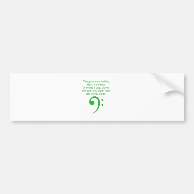 Bass-Spielerwitz Autoaufkleber (Vorne)