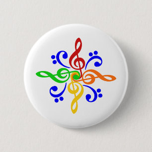 Bass-- u. dreifacher Clef-Entwurf Button