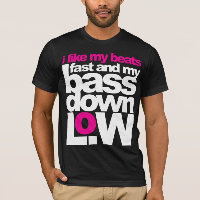 Baß unten niedrig T-Shirt (Vorderseite)