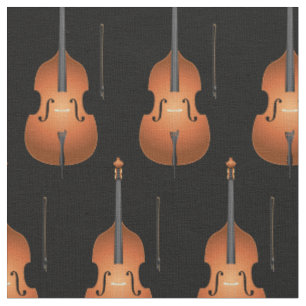 Bass Upright Jazz Music Musician Zimmerdekor Stoff