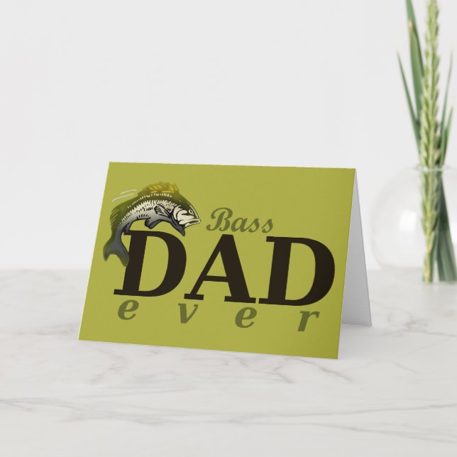 Bass Vater Ever Best Vater Pub Vays Day Card Karte (Vorderseite)