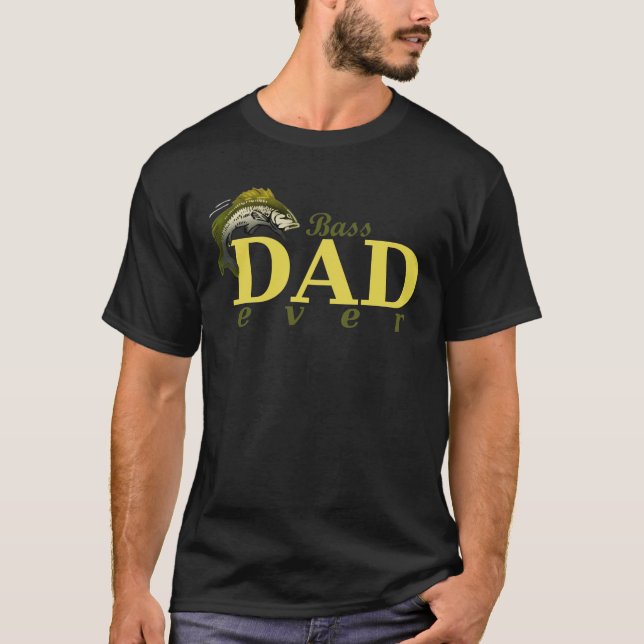 Bass Vater Ever Best Vater Puff T-Shirt (Vorderseite)