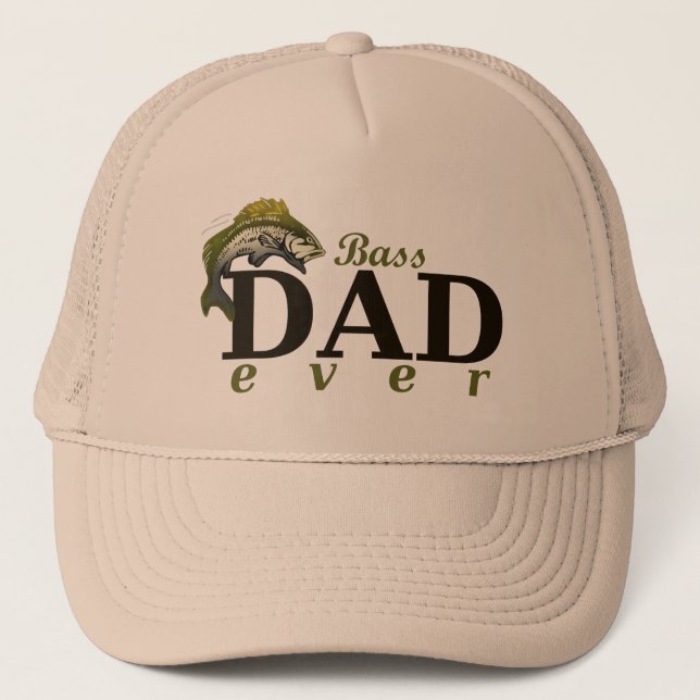 Bass Vater Ever Best Vater Puff Truckerkappe (Vorderseite)