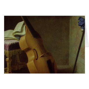 Bass-Viol, Spielberichtsbogen und eine Klinge,