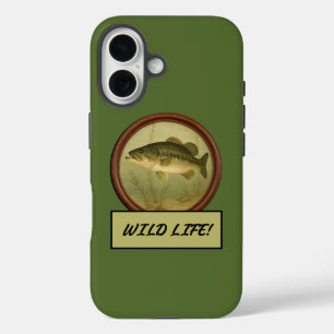 Basse à grande bouche Olive foncé coque iphone ver