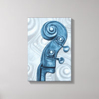 Basse Bleue Défilement Toile Imprimer