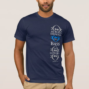 Basse de T-shirt de choeur pour le bleu de soutien