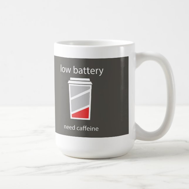 Basse tasse de caféine du besoin de batterie (Droite)