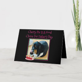 Basset & Cherry Pie auf Funny Vatertag Card Karte