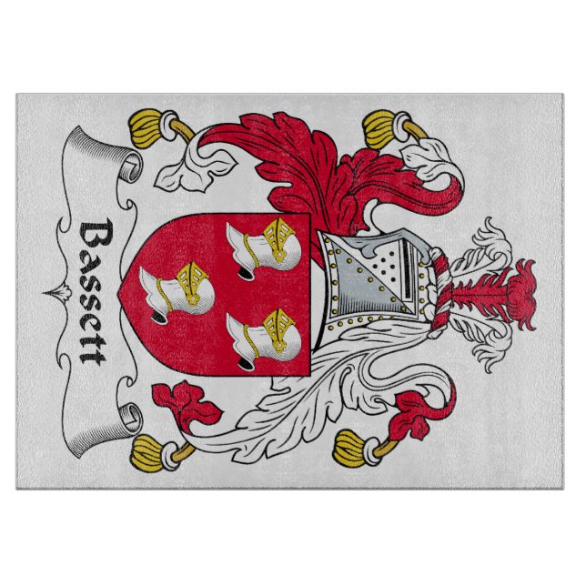 Basset-Familienwappen Schneidebrett (Vorderseite)