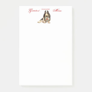 Basset Heart Mama Post-it Klebezettel