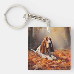 Basset Hound à l'automne Leaves automne Inspire