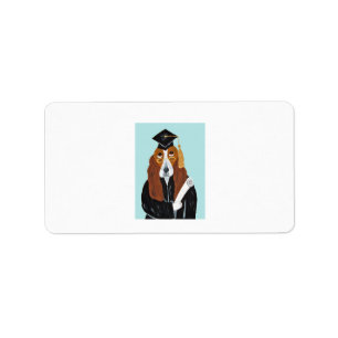 Basset Hound Absolvent Adressaufkleber