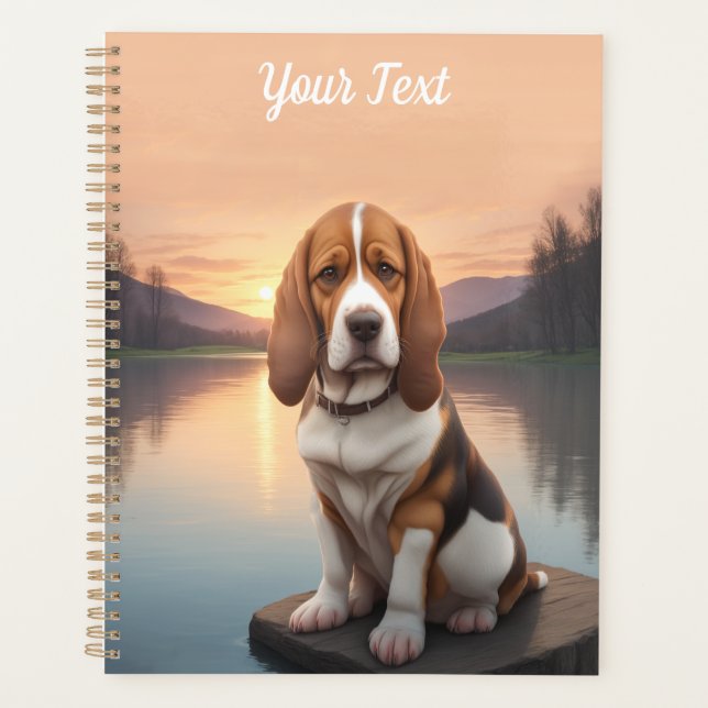 Basset Hound am See Planer (Vorderseite)