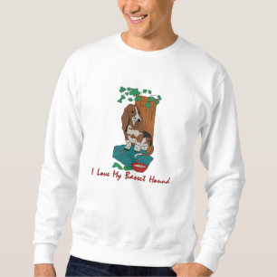 Basset Hound Art bestickt auf Bekleidung Besticktes Sweatshirt