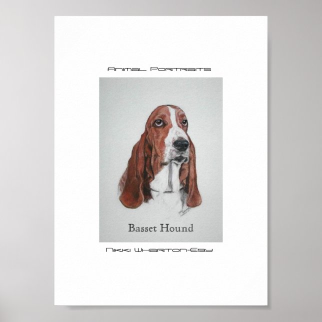 Basset Hound Art Poster (Vorne)