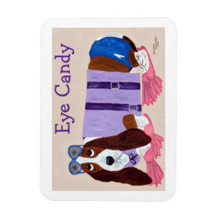 Basset Hound Augenschmaus  Magnet