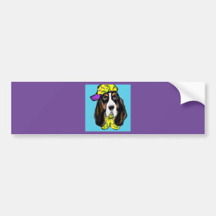Basset Hound Autoaufkleber