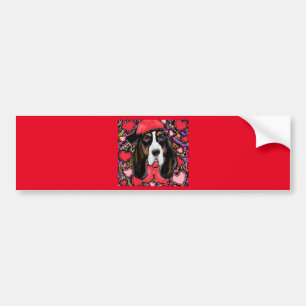 Basset Hound Autoaufkleber