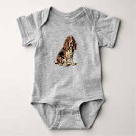 Basset Hound Baby Strampler