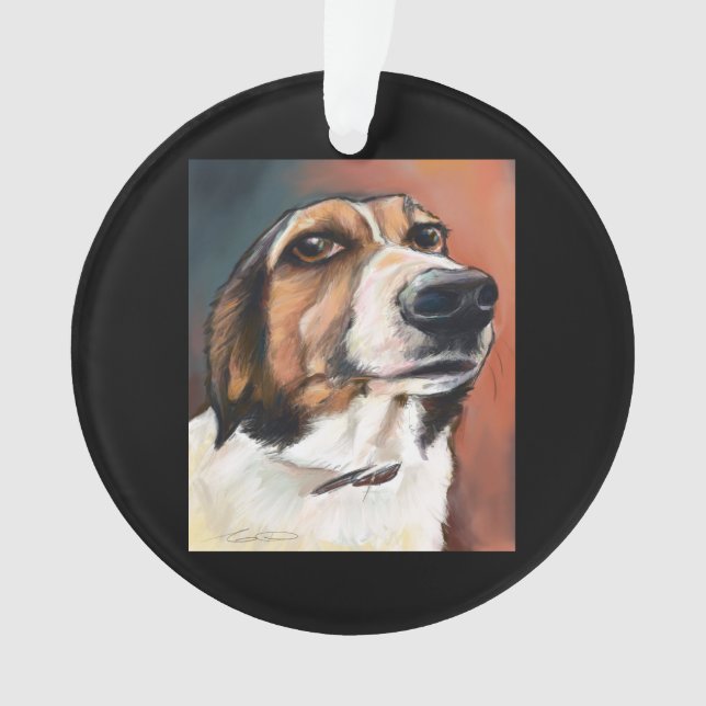Basset Hound Beagle Dog Ornament (Vorderseite)