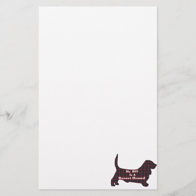 Basset Hound-BESTE FREUNDIN Briefpapier (Vorderseite)