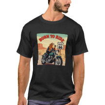 Basset Hound Biker Geboren zu fahren