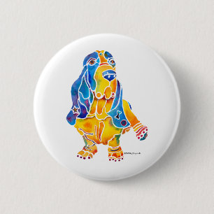 Basset Hound Button