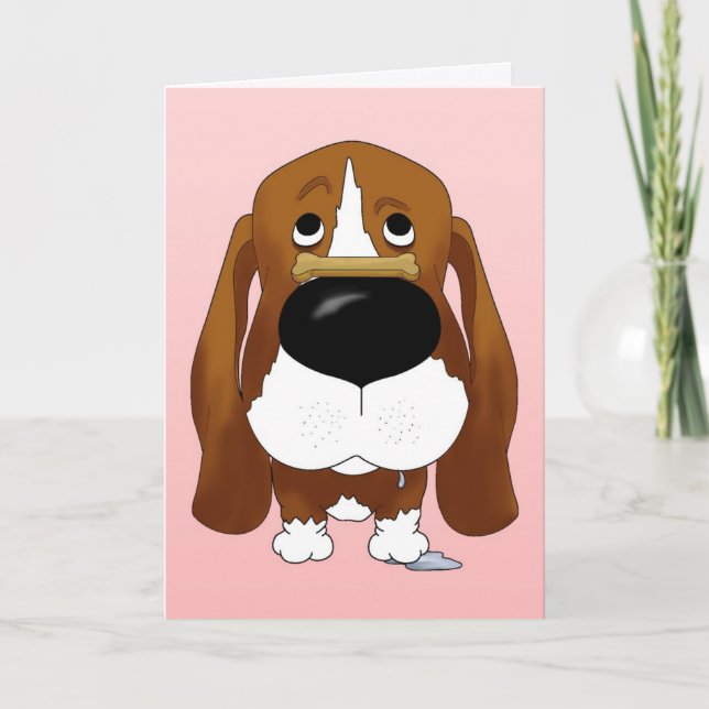 Basset Hound Carte Saint-Valentin (Devant)