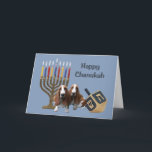 Basset Hound Chanukah Card Menorah Dreidel Feiertagskarte<br><div class="desc">Familie und Freunde während der Chanukah Saison zu erinnern ist eine wunderbare Möglichkeit, in Touch mit den Menschen behalten, die Sie Liebe und kümmern sich. Ich habe diese Chanukah-Karten mit Liebe und Sorgfalt erstellt, und ich bin sicher, jeder, der Lieben Hunde wird sich freuen, sie zu erhalten. Sie haben die...</div>