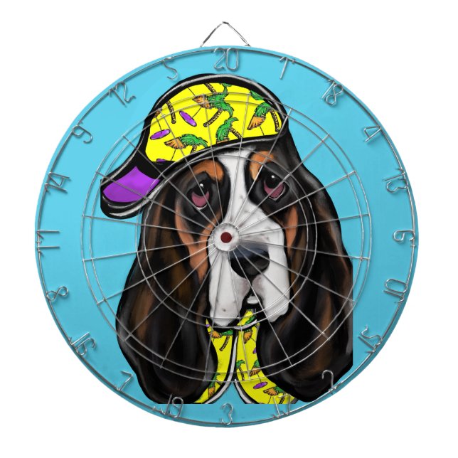 Basset Hound Dartscheibe (vorne)