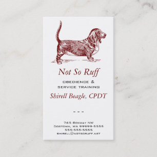 Basset Hound Dog Business Visitenkarte