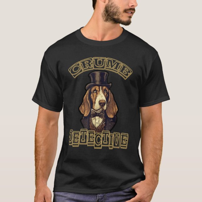 Basset Hound Dog  Crumb Detective T-Shirt (Vorderseite)