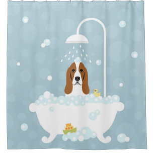 Basset Hound Dog Duschvorhang