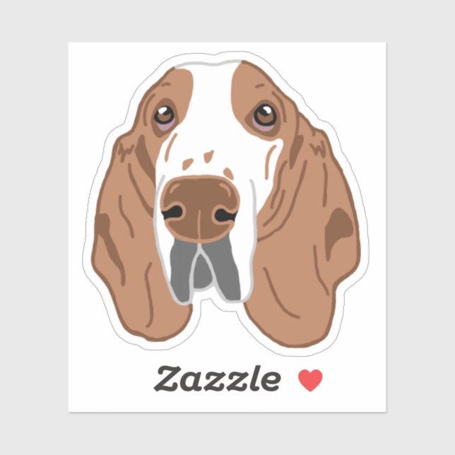 Basset Hound Dog Mom Mug Aufkleber (Blatt)