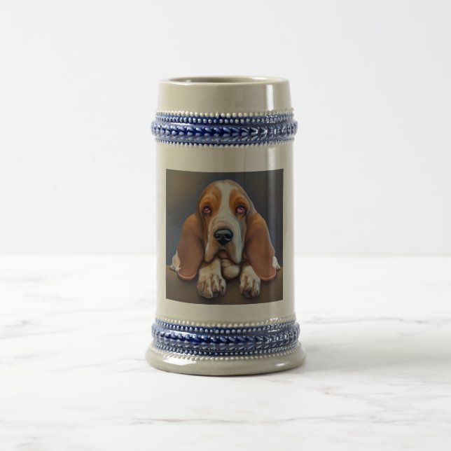 Basset Hound - Dog Portrait Bierglas (Mittel)
