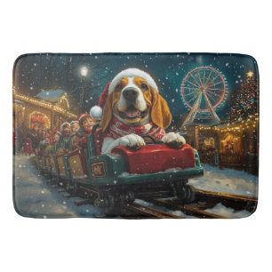 Basset Hound Dog Roller Untersetzer Weihnachten Badematte