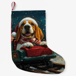 Basset Hound Dog Roller Untersetzer Weihnachten Kleiner Weihnachtsstrumpf