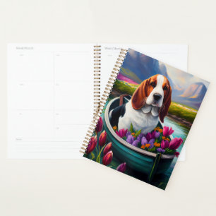 Basset Hound Dog sur une pagaie : une aventure Pit