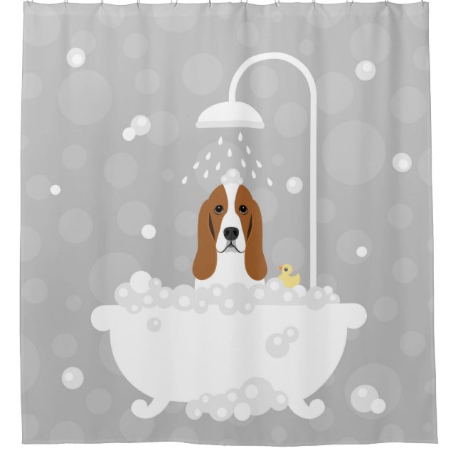 Basset Hound Douche Chien rideau (Devant)