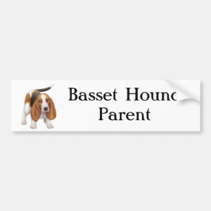 Basset Hound-Elternteil Autoaufkleber